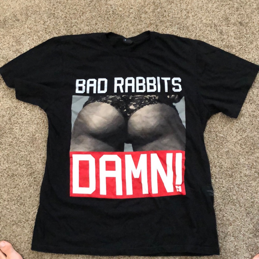 Bad rabbits DAMN! Ass shirt size large like new
